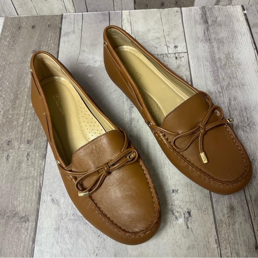 NWOT Michael Kors Leather Juliette Moccasin Loafers Size 7.5 - Picture 11 of 14